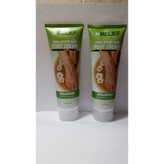 릴리프 퓨어 엡솜 솔트 풋 크림 스피어 민트 6 온스. (2pk.), 단일상품