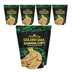 sunsarap 골든 사바 바나나칩, 100g, 5개