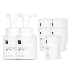 생활공작소 핸드워시 청포도향 250ml x 2개 + 리필 200ml x 5개