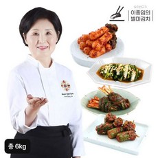 이종임 별미김치 요리연구가 이종임의 별미김치 4종 6kg(알타리김치 2kg+보리열무김치 2kg+파김치 1kg+오이소박이 1kg), 상세 설명 참조, 단일옵션