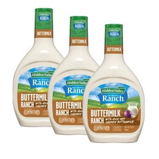 히든벨리 버터밀크 랜치 샐러드 드레싱 앤 토핑 Hidden Valley Buttermilk Ranch, 3개, 710ml