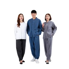 순면20수 차이나넥 긴팔긴바지 생활한복 찜질복 평상복 실내복 한복 - 긴팔찜질복