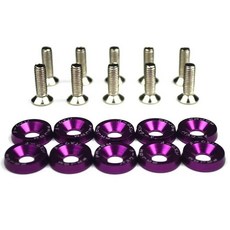 M2 M6 자동차 개조 육각 패스너 펜더 와셔 범퍼 엔진 오목 나사 번호판 볼트 스타일링, Purple, 6. 보라색, 1개
