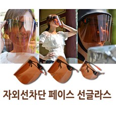 자외선차단 페이스 선글라스 얼굴보호 코팅렌즈3종, 없음
