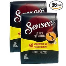 Senseo Extra Strong Dark Roast Coffee Pods 2 Packs 96 Count Intense Dark Flavor Crema Layer on, 1개, Brown, Extra Strong Roast, 48