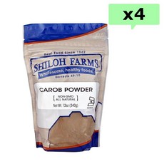 실로팜 캐롭 카롭 캐로브 파우더 가루 분말 340g 4팩 (미국배송) Shiloh Farms Carob Powder