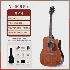 사가 사가 싱글 에이원프로 어쿠스틱 기타 41 36 포크 싱글 기타 초보자 기타, A1-DCR Pro(업그레이드)41 D통 앵글, 기본값