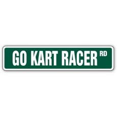 GO KART RACER Street Signs 경주용 부품 카트 카트 실내/외 24인치 와이드 플라스틱 간판 : 사무용품, 단일옵션