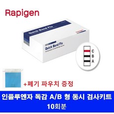 독감 검사 키트 인플루엔자 A형 B형 동시검사 10회분, 1세트, 10개입