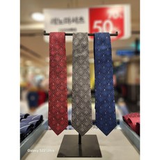 NC불광점 레노마 백화점 이월 F/W ##선물용 추천 ##고퀄리티 기하학 포인트 큐빅 기본 실크 넥타이 VNSTV1-006-GY NY OR