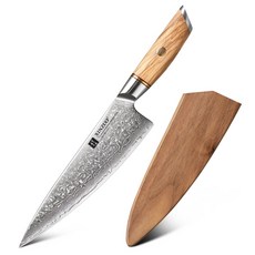 신주오 나무 칼집 쉐프 유틸리티 과도 사시미 XINZUO 다마스커스 칼 Wooden SHEATH 식도 식칼, B13R/B13H 유틸리티 나이프 칼집, 1개, 나무 / 내부 자석