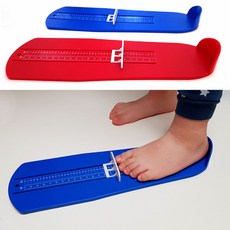 발사이즈 크기 재기 신발 사이즈 측정기 어린이 애기 치수자, 블루, 1개