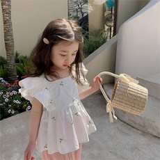 여아민소매블라우스