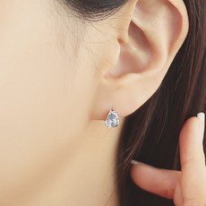 실버블루물방울귀걸이