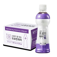함소아제약 건강더함 소화가 잘 되는 프로틴워터 325ml (포도), 20개