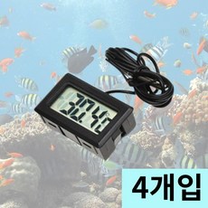 가자코리아 센서 냉장고 어항 수조 방수 LCD 수족관 온도계, 4개 4개