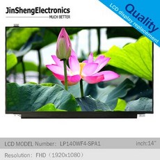 [해외] LP140WF4SPA1 노트북 LCD 디스플레이 13.3 &#039;LCD 화면 교체 패널 FHD 1920X1080 디지타이저 부품, 1920x1080 LCD screnn
