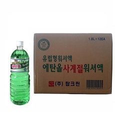 탑크린 에탄올 워셔액 1800ml 12개입 한박스, 단품, 1개, 단품