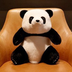대형 푸바오 봉제인형 러바오 아이바오 팬더 판다 인형, 큰 귀 팬더, 30cm
