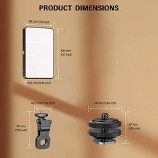 ST-120 LED 비디오 조명 필 라이트 충전식 3000 MAh 3 가지 모드 CRI95 휴대용 미니 셀카 2500-9000K, [01] ST-120, 01 ST-120, 1개