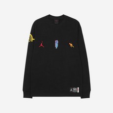 조던 x 자이언 나루토 롱슬리브 티셔츠 블랙 - 아시아 Jordan Zion Naruto L/S T-Shirt Black - Asia 203127
