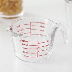 내열유리 계량컵 눈금 비이커 250ml, 1개