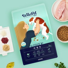 네로앤펫 강아지 사료 밥 윌로펫 뉴트리 탑 소프트 어덜트 3kg, 1개