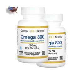 캘리포니아 골드 뉴트리션 오메가800 1000mg 30정 2팩 California Gold Nutrition Omega 800 1000mg 30 Softgels, 2개