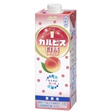아사히 음료 [칼피스] 흰 복숭아 L 팩 종이 용기 1000ml × 1 개