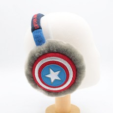 캡틴아메리카 아동 어린이 키즈 초등 남아 겨울 방한 털 귀돌이 귀도리 귀마개