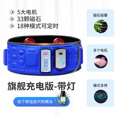 진동운동기 스마트 전자 다이어트 허리띠 기 벨트맛사지기 지방연소 진동 편안한 뱃살빼기 잘록한허리 날씬한다리 매직, T01-기함타입 푸른 33건강 돌+충전 플러그인 겸용