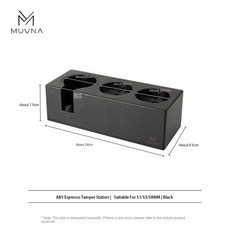 MUVNA 에스프레소 탬퍼 스테이션 다기능 커피 노크 박스 51-58mm 범용 조절식 포타필터 거치대 블랙, 01 black, [01] black, 1개
