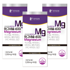 프리미엄 마그네슘 400 영양제/망간/구리/비타민A/베타카로틴/비타민B/비타민D 7중 복합 기능성 건강기능식품, 90정, 3개