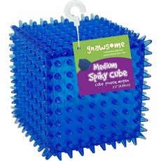 직구 Gnawsome Spiky Squeaker Cube Dog Toy-Promotes Dental and Gum Health for Your Pet Colors Will Vary, 상세참조, 상세참조