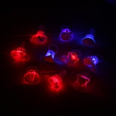 새로운 만화 아크릴 led 빛 손가락 반지 깜박이 빛나는 반지 키즈 공주 선물 할로윈 글로우 파티 용품