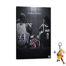 Kobe Bryant and Gianna (Gianna Maria-Onore) Bryant Canvas Wall Art M (Kobe & Gigi - 07 12"W18"H), Kobe & Gigi - 07, 12"W*18"H