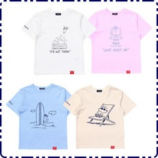 [블루독아동 키즈2]스누피 반팔 티셔츠(2331533206)면티 기본티 라운드 S