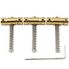Musiclily 텔레 텔레캐스터 일렉트릭 기타용 울트라 10.8mm 보정 황동 안장 그루브 기타 브릿지 안장 니켈 나사(3개 세트), 니켈 나사, 1개