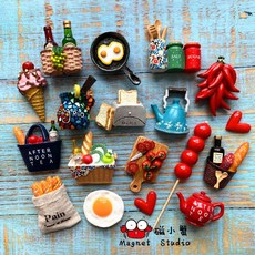 3D 음식 냉장고 자석 개성 독창적 바닷가재 다관 빵 밀크, 옵션31