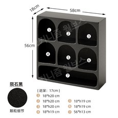 월브스 Worbs 북유럽그릇장 수납장 모던 엔틱 찻잔 예쁜그릇수납장, 검정색 컵 홀더 58x18x56 높이 - 유럽그릇장