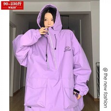 더 이공이사 빅사이즈스키복 빅사이즈스키복세트, 1개, 3XL (85-95kg) 보라
