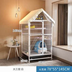 슈가글라이더 사육장 케이지 날다람쥐 대형 친칠라 용품, 4 대삼층백 78*55*145