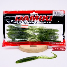 다미끼 리치테일 5인치 우럭웜 광어다운샷 광따웜, 1개, 7.5g, 304 워터멜론블랙