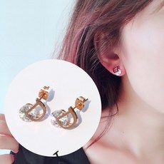 레터d귀걸이