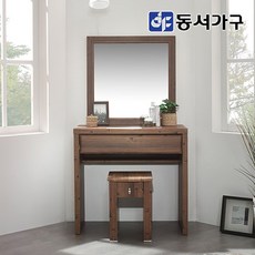 동서가구 KH 우드 원목 서랍 1450 화장대 의자 세트 DF631842, 화이트오크