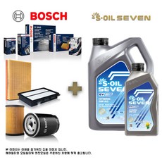 더뉴 K7 2.4 하이브리드 보쉬필터+에스오일 세븐EV 합성유 세트, 1개