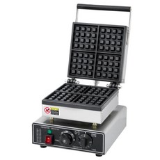 카페 사각형 와플 기계 4구 전기 그릴 디저트 크로플 와플기