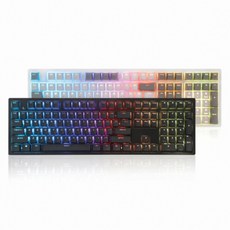 콕스 엠프리스 무접점 RGB PBT 기계식 게이밍 키보드 블랙/화이트, 50G, 블랙