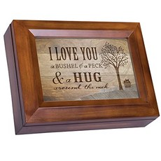 NMT 별장 가든 사랑 당신을 사랑하는 부셸 펙 사과 나무 woodgrain 디지털 keepsake 음악 상자가 내 소원을 재생합니다 - P02260742HJLXM5, 기본, 기본