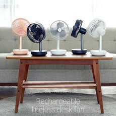 엑스트라 블루스톰 무선 데스크 선풍기 3Color, 살몬핑크